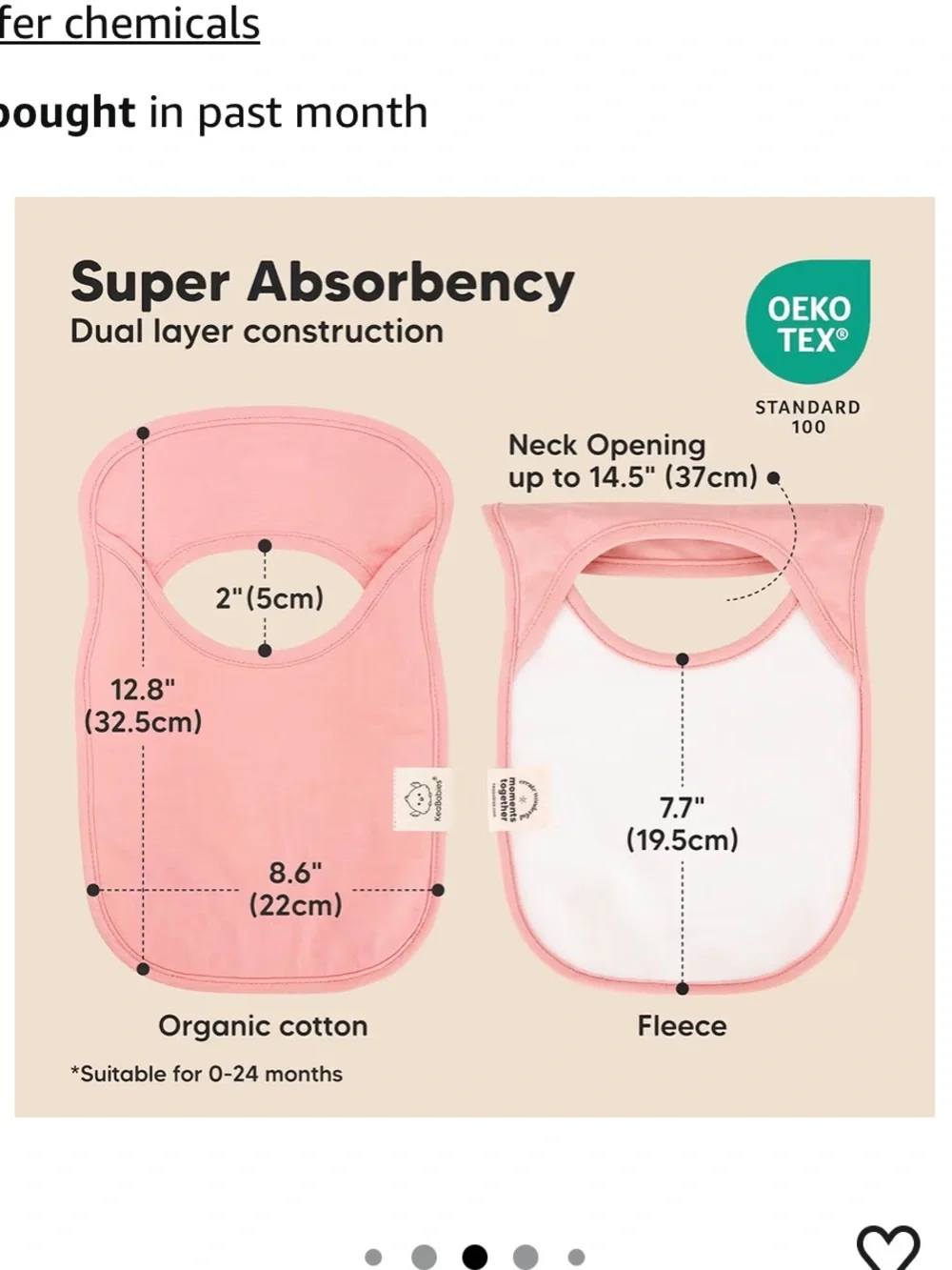 💙 3 FOR $22 NIP KeaBabies Hello Drool Bibs — Pink & Cream Multi-Pack
